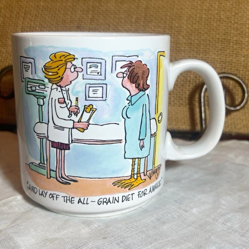 V.G. Myers PAPEL Mug Lay Off the All-Grain Diet Doctor Cartoon Made in Korea